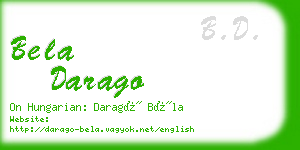 bela darago business card